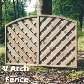 Treeway V-arch fence