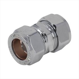 28mm Chrome Compression Straight Couplings