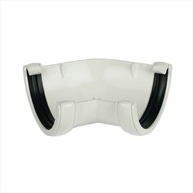 112mm Half Round Guttering 135 Degree Angle White