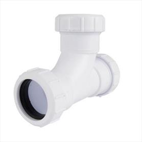 32mm Plastic Compression Tee White