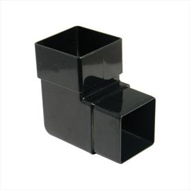 65mm Square Downpipe Bend Black