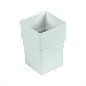 65mm Square Downpipe Coupler White
