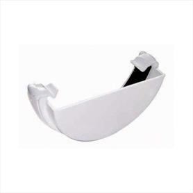 Half Round Guttering Stop End External White