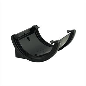 Half Round Guttering Union Bracket Black