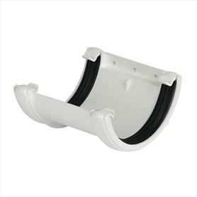 Half Round Guttering Union Bracket White