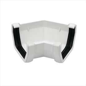 Square Line Guttering 135 Degree Angle White