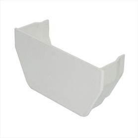 Square Line Guttering Stop End Internal White