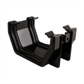 Square Line Guttering Union Bracket Black