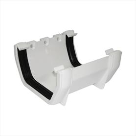 Square Line Guttering Union Bracket White