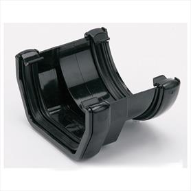 Square Line To Half Round Guttering Adaptor Black