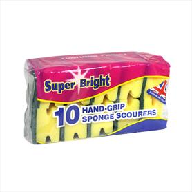 Super Bright Hand Grip Sponge Scourers