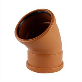 Underground 110mm Double Socket 45 Degree Bend