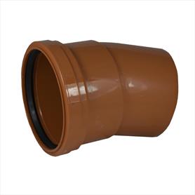 Underground 110mm Single Socket 15 Degree Bend