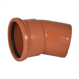 Underground 110mm Single Socket 30 Degree Bend