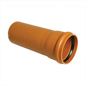 Underground 110mm x 3m Single Socket Pipe