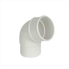 112 Degree Round Downpipe Offset Bend White