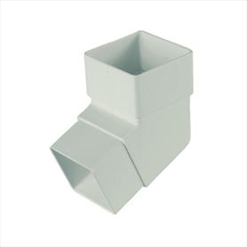 112 Degree Square Downpipe Offset Bend White