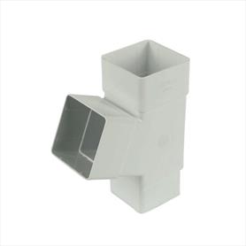 112 Degree Square Downpipe Offset Tee White