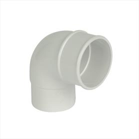 68mm Round Downpipe Bend White