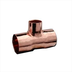 22mm x 22mm x 15b Copper Reducing Tee Endfeed