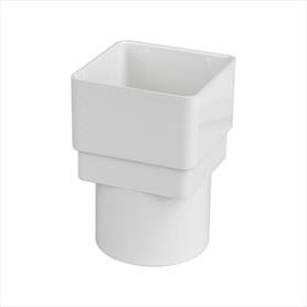 Square to Round Adapter Coupler White