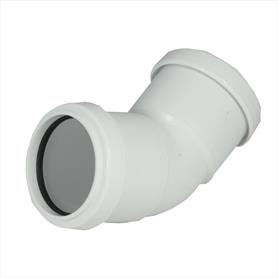 Waste Push Fit 40mm 45 Degree Bend White